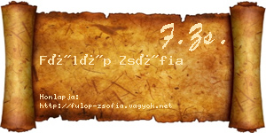 Fülöp Zsófia névjegykártya